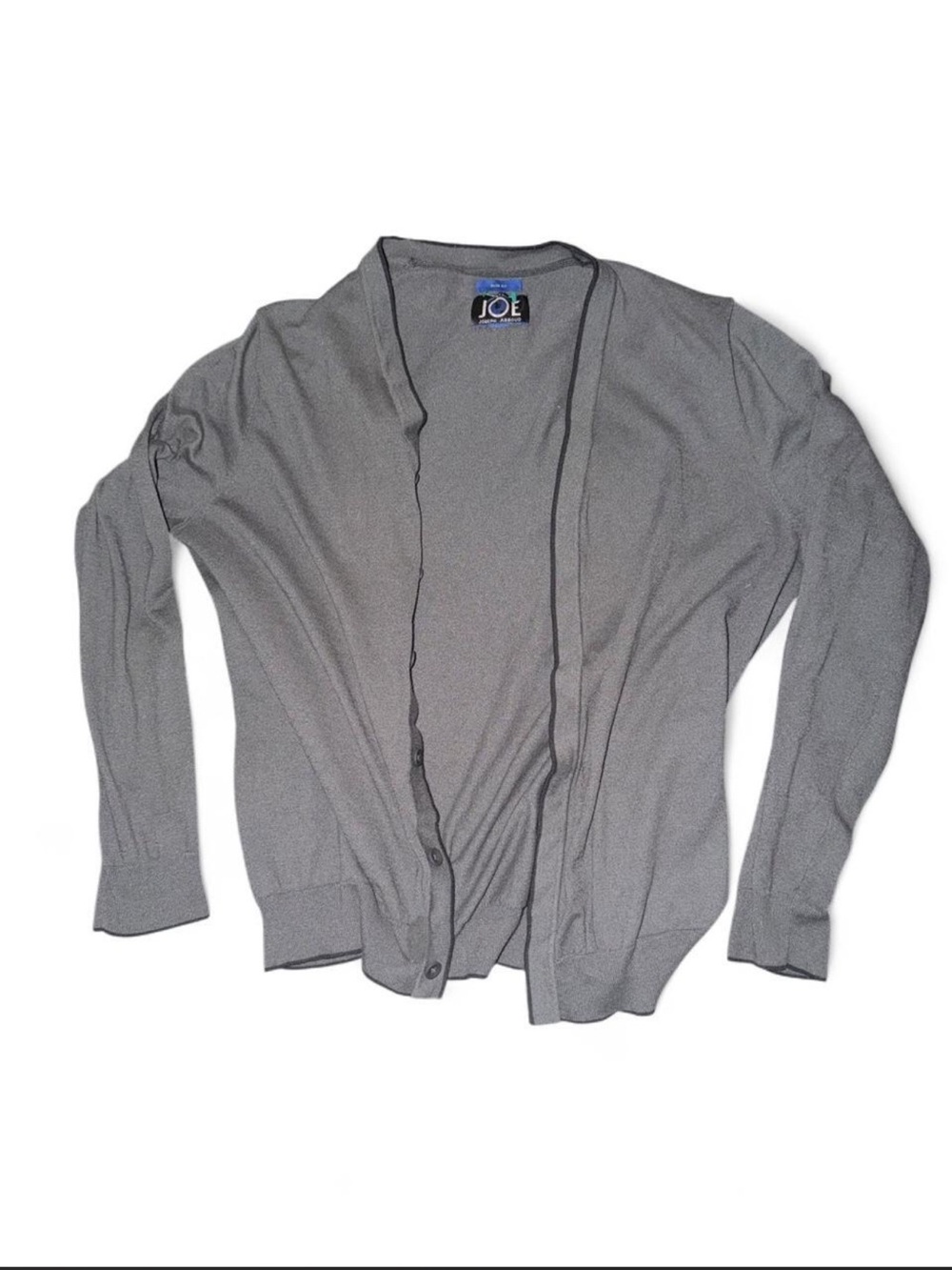 Joseph Abboud Light Gray Open-Front Women's Cardigan